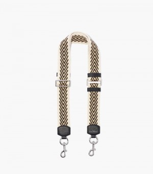 Accesorios Para Bolsos Marc Jacobs The Arrow Webbing Correa Mujer Negros Multicolor Plateados | VV9-1671