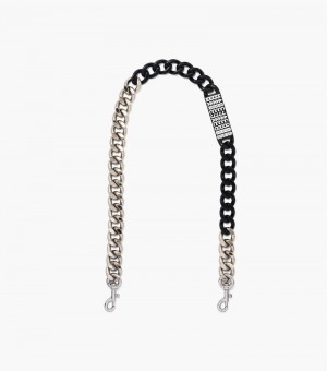 Accesorios Para Bolsos Marc Jacobs The Barcode Chain Shoulder Correa Mujer Plateados Negros | XP7-2051