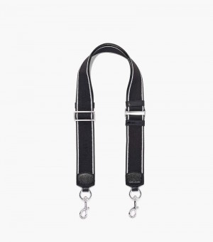 Accesorios Para Bolsos Marc Jacobs The Logo DTM Webbing Correa Mujer Negros | DQ8-9687