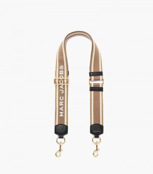 Accesorios Para Bolsos Marc Jacobs The Logo Webbing Correa Mujer Beige | EI2-9980