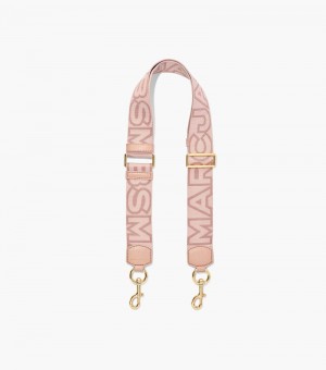 Accesorios Para Bolsos Marc Jacobs The Outline Logo Webbing Correa Mujer Rosas Multicolor | PS9-3254