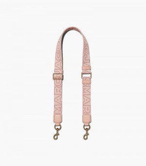 Accesorios Para Bolsos Marc Jacobs The Thin Outline Logo Webbing Correa Mujer Rosas Multicolor | BX3-3397