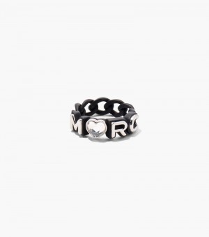 Anillo Marc Jacobs The Charmed Marc Chain Ring Mujer Negros Multicolor | JE2-5229