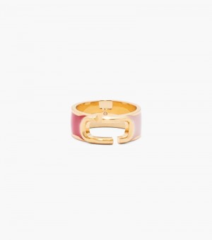 Anillo Marc Jacobs The J Marc Colorblock Ring Mujer Rojos Multicolor Dorados | UJ1-6769