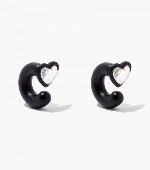 Aretes Marc Jacobs The Charmed Heart Hoops DTM Mujer Negros Multicolor | EC1-0946