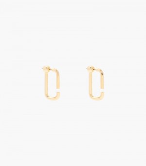 Aretes Marc Jacobs The J Marc Hoops Mujer Dorados | RY4-7558