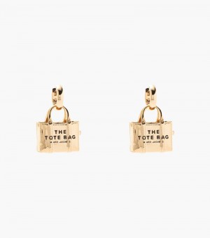 Aretes Marc Jacobs The Tote Bag Charm Earrings Mujer Dorados Claro | MB0-4027