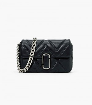 Bolsa De Hombro Marc Jacobs The Acolchado Cuero J Marc Shoulder Bag Mujer Negros | DQ7-1561