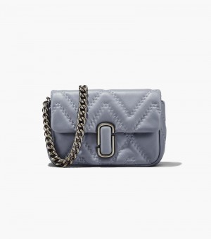 Bolsa De Hombro Marc Jacobs The Acolchado Cuero J Marc Shoulder Bag Mujer Grises | IL9-4806