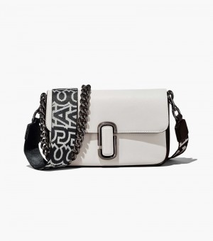 Bolsa De Hombro Marc Jacobs The Bi-Color J Marc Shoulder Bag Mujer Negros Blancos | MW2-3987