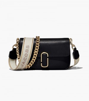 Bolsa De Hombro Marc Jacobs The J Marc Soft Shoulder Bag Mujer Negros | BY3-0745