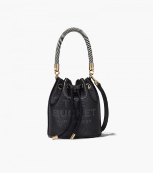 Bolso Saco Marc Jacobs The Cuero Bucket Bag Mujer Negros | CR4-5453