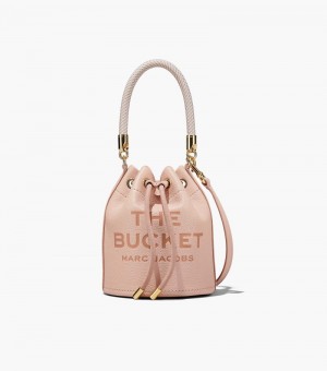 Bolso Saco Marc Jacobs The Cuero Bucket Bag Mujer Rosas | LK3-6337