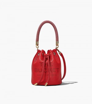Bolso Saco Marc Jacobs The Cuero Bucket Bag Mujer Rojos | OI1-7098
