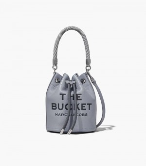 Bolso Saco Marc Jacobs The Cuero Bucket Bag Mujer Grises | IR6-2734