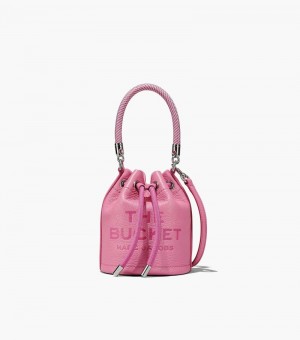 Bolso Saco Marc Jacobs The Cuero Micro Bucket Bag Mujer Rosas | KS1-4919