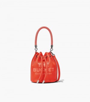 Bolso Saco Marc Jacobs The Cuero Micro Bucket Bag Mujer Naranjas | BQ7-8549