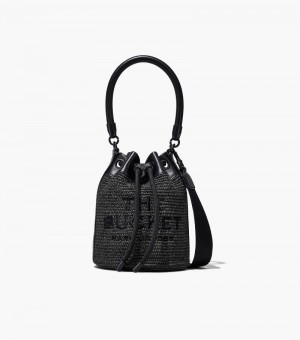 Bolso Saco Marc Jacobs The Woven DTM Bucket Bag Mujer Negros | ZX9-9479