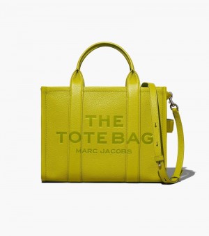 Bolso Tote Marc Jacobs The Cuero Medium Tote Bag Mujer Verdes Amarillos | IF9-1464