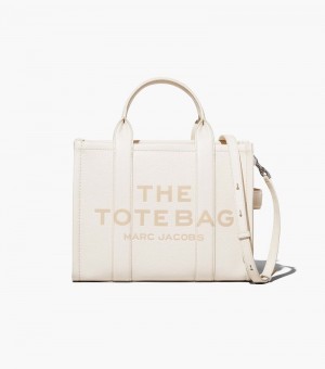 Bolso Tote Marc Jacobs The Cuero Medium Tote Bag Mujer Blancos Plateados | VL1-2607