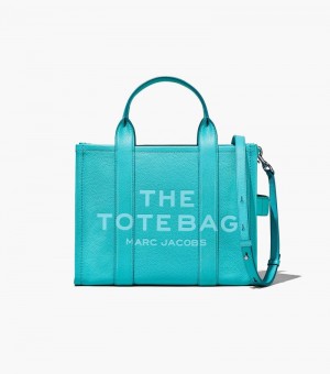 Bolso Tote Marc Jacobs The Cuero Medium Tote Bag Mujer Turquesa | BQ5-9376