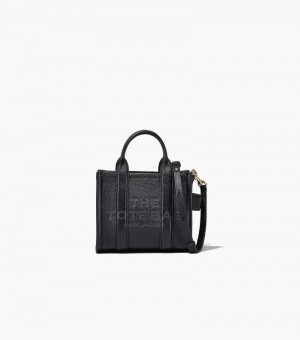 Bolso Tote Marc Jacobs The Cuero Micro Tote Bag Mujer Negros | DO6-9969