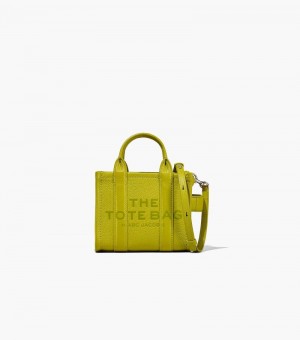 Bolso Tote Marc Jacobs The Cuero Micro Tote Bag Mujer Verdes Amarillos | LK9-6632