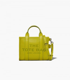 Bolso Tote Marc Jacobs The Cuero Mini Tote Bag Mujer Verdes Amarillos | LV3-9791