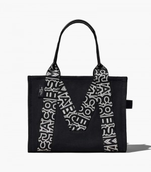 Bolso Tote Marc Jacobs The M Large Tote Bag Mujer Negros Blancos | CR7-4627