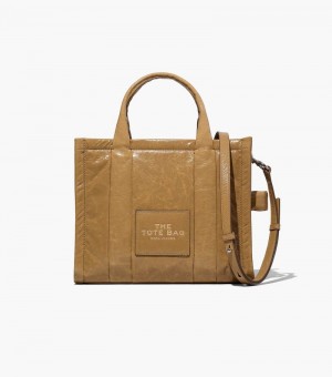 Bolso Tote Marc Jacobs The Shiny Crinkle Medium Tote Bag Mujer Marrom Claro | QT9-0893
