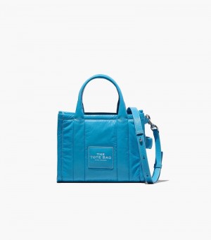 Bolso Tote Marc Jacobs The Shiny Crinkle Mini Tote Mujer Azules | SO2-5752