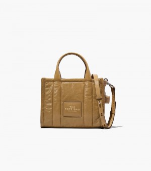 Bolso Tote Marc Jacobs The Shiny Crinkle Mini Tote Mujer Marrom Claro | GY2-4379
