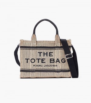 Bolso Tote Marc Jacobs The Straw Jacquard Medium Tote Bag Mujer Beige | DK3-8196