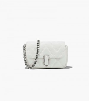 Bolsos Mini Marc Jacobs The Acolchado Cuero J Marc Mini Bag Mujer Blancos | RH3-4643