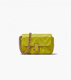 Bolsos Mini Marc Jacobs The Acolchado Cuero J Marc Mini Bag Mujer Verdes Amarillos | DZ9-3977