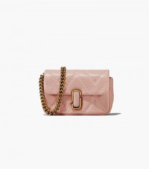Bolsos Mini Marc Jacobs The Acolchado Cuero J Marc Mini Bag Mujer Rosas | CF7-3779
