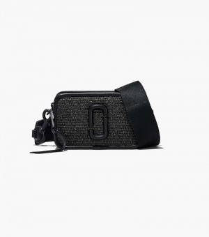 Camera Bolsas Marc Jacobs The Woven DTM Snapshot Mujer Negros | XL6-3551