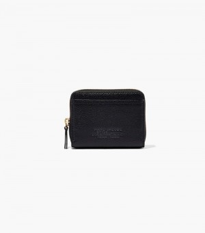 Carteras Marc Jacobs The Cuero Zip Around Wallet Mujer Negros | EJ8-3933