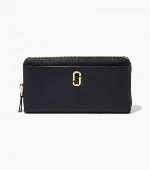 Carteras Marc Jacobs The J Marc Continental Wallet Mujer Negros | WP2-2778