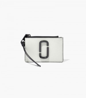 Carteras Marc Jacobs The Snapshot Top Zip Multi Wallet Mujer Negros Blancos | KD2-8600