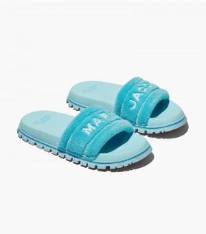 Chanclas Marc Jacobs The Terry Chanclas Mujer Turquesa | DD4-4233