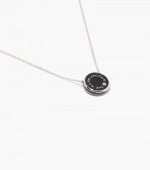 Colgantes Marc Jacobs The Medallion Pendant Mujer Negros Plateados | MI0-9583