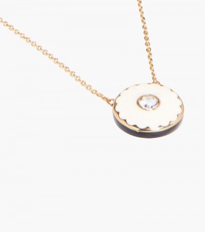 Colgantes Marc Jacobs The Medallion Pendant Mujer Creme Dorados | XV4-6220