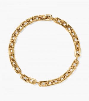 Collar Marc Jacobs The J Marc Chain Link Necklace Mujer Dorados | FJ1-9396