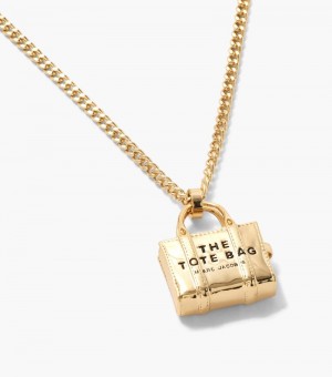 Collar Marc Jacobs The Tote Bag Charm Necklace Mujer Dorados Claro | SX4-3394
