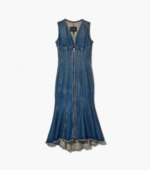 Vestidos Marc Jacobs The Wave Denim Vestido Mujer Azules | VX4-5794