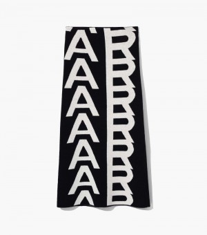 Falda Marc Jacobs Monogram Knit Tube Skirt Mujer Negros Blancos | EC4-2626