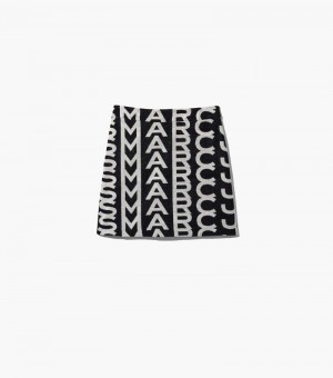Falda Marc Jacobs Monogram Terry Skirt Mujer Negros Blancos | FY9-2316