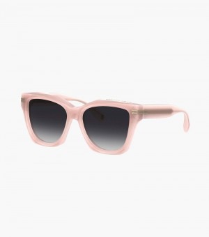 Lentes De Sol Marc Jacobs Icon Edge Oversized Square Sunglasses Mujer Rosas | DX8-9216