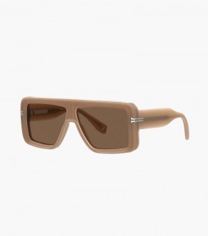 Lentes De Sol Marc Jacobs Icon Rectangular Sunglasses Mujer Arena | BW6-0479